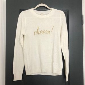 J Crew “cheers!” crew neck